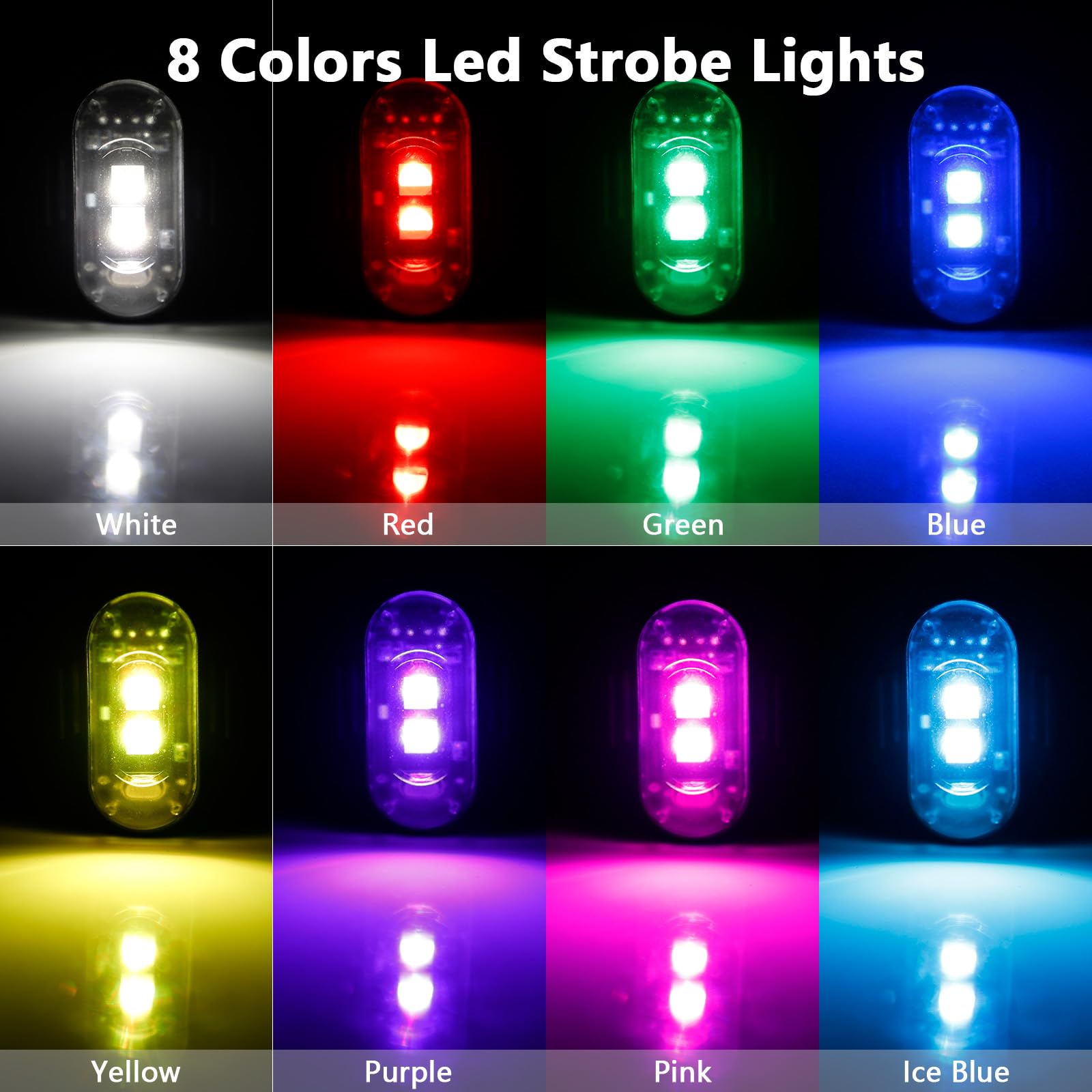 ไฟสโตรบ LED 4 ชิ้น พร้อมรีโมทค - Drone Strobe Light บทวิจารณ์และราคา