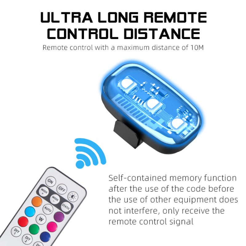 ไฟสโตรบ LED RGB สำหรับมอเตอร์ไ - Drone Strobe Light บทวิจารณ์และราคา